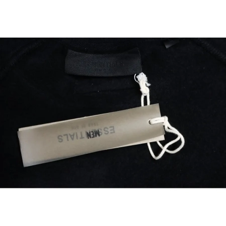 Fear of God FOG double line 24FW FG letter round neck black hoodie