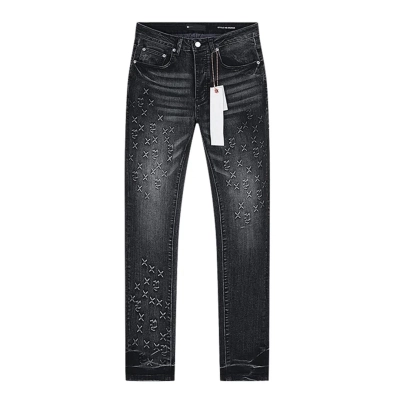 Purple Brand Jeans Cross-Embroidered Jeans 01