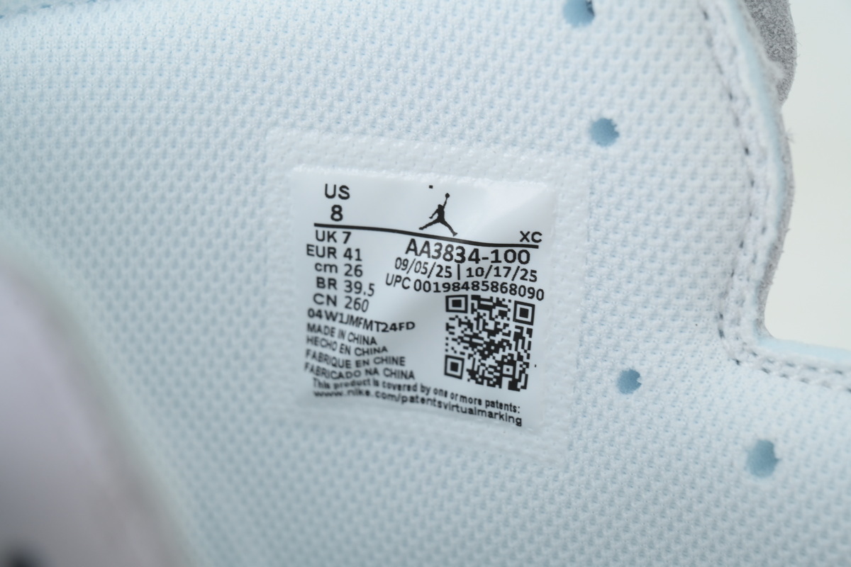 PK God Batch Off-White x Air Jordan 1 Retro High OG 'Alaska'  AA3834-100