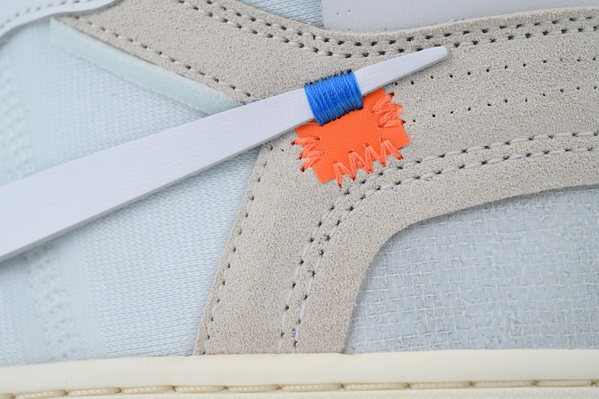 PK God Batch Off-White x Air Jordan 1 Retro High OG 'Alaska'  AA3834-100