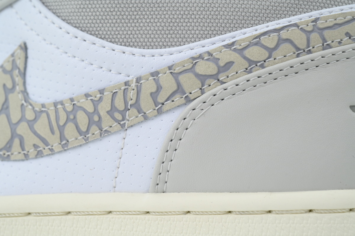PKstockx  Air Jordan 1 Low Premium 'Elephant Print' DH4269-100