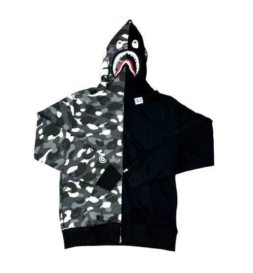 BAPE  Zip Hoodie Camo Black