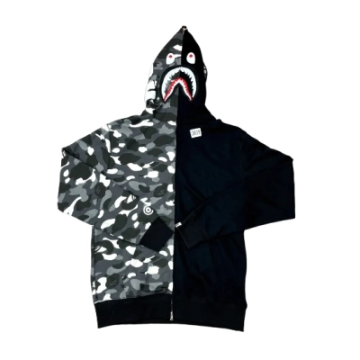 BAPE  Zip Hoodie Camo Black 01