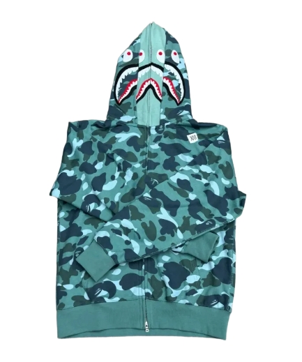 BAPE Camo Zip Hoodie Green