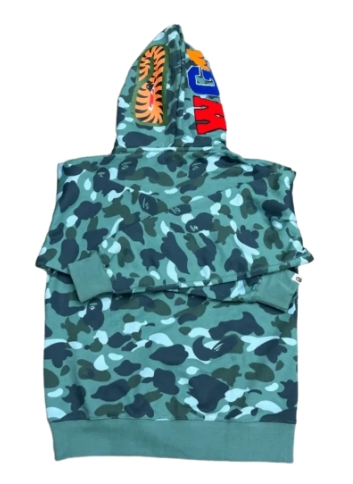 BAPE Camo Zip Hoodie Green