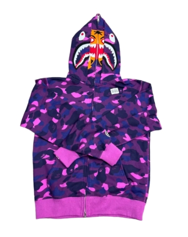 BAPE Camo Zip Hoodie Purple
