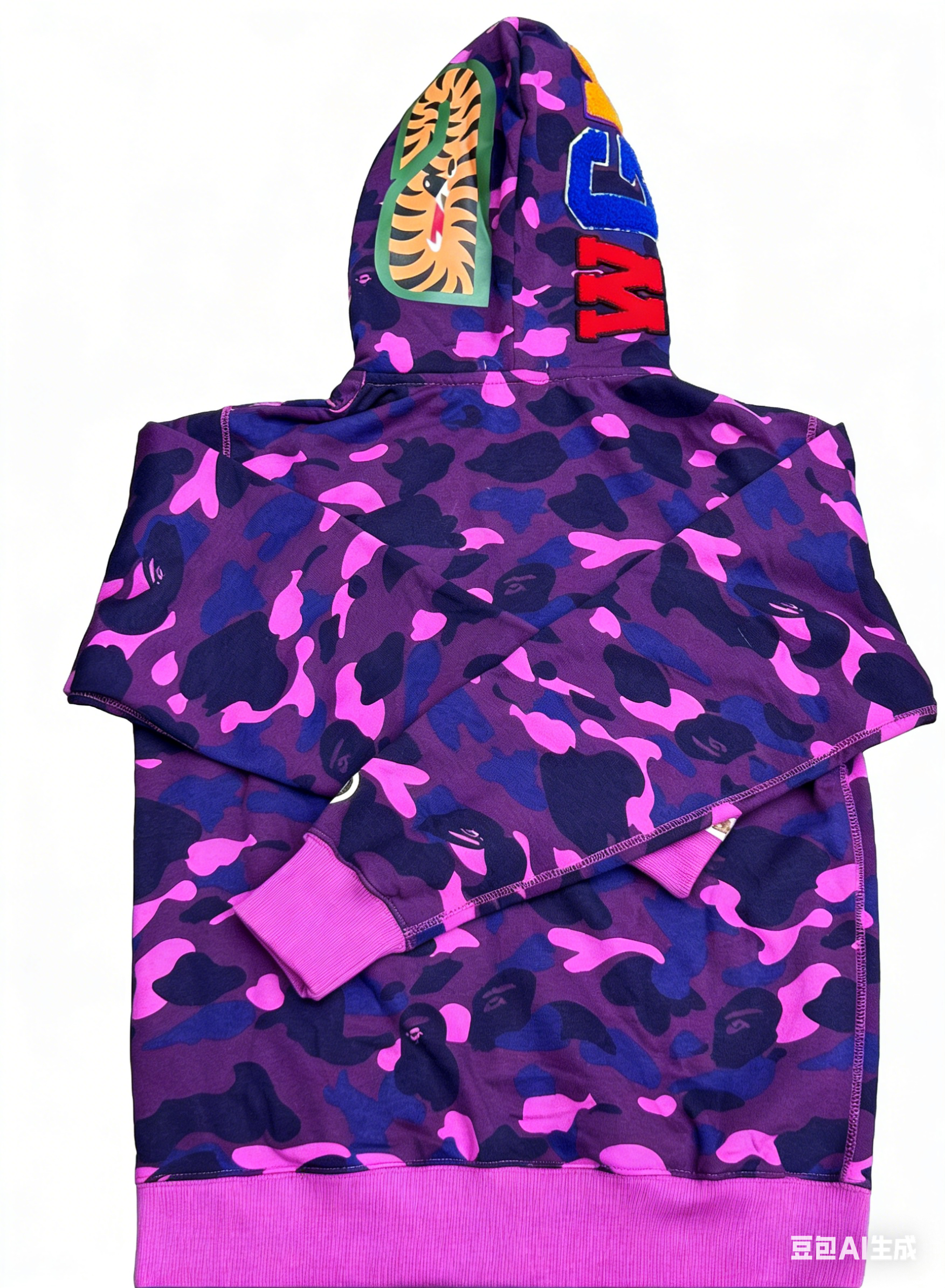 BAPE Camo Zip Hoodie Purple