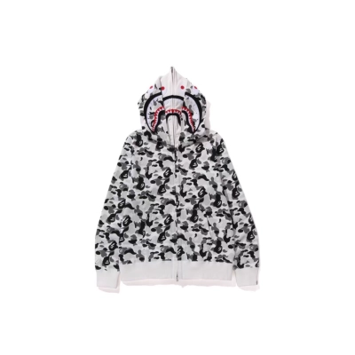 BAPE Zip Hoodie Milky White 01