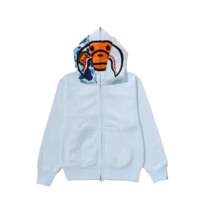 BAPE Zip Hoodie Sky Blue 01