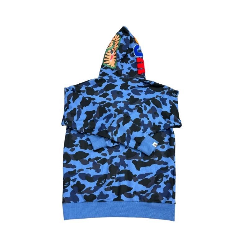 BAPE Camo Zip Hoodie Dark Blue
