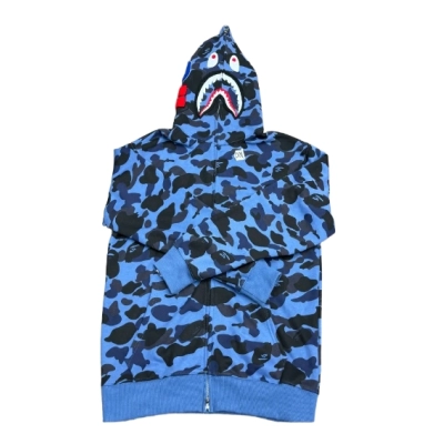 BAPE Camo Zip Hoodie Dark Blue 01