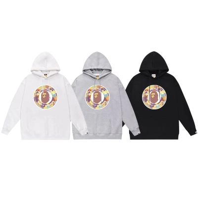 BAPE Hoodie Baby Milo Black/White/Gray 01