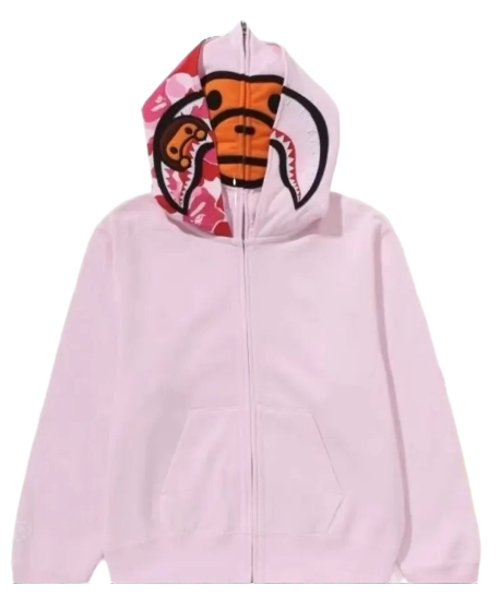 BAPE Zip Hoodie Blue/Black/Pink