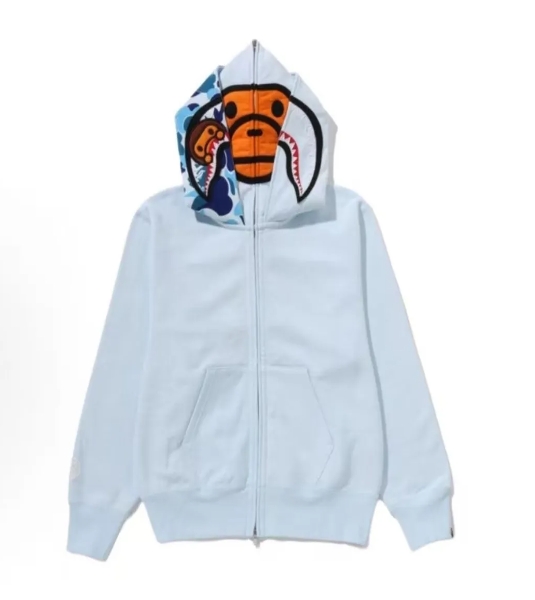 BAPE Zip Hoodie Blue/Black/Pink