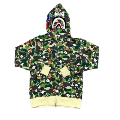 BAPE Zip Hoodie Panda KT Dark Pink/Green 02