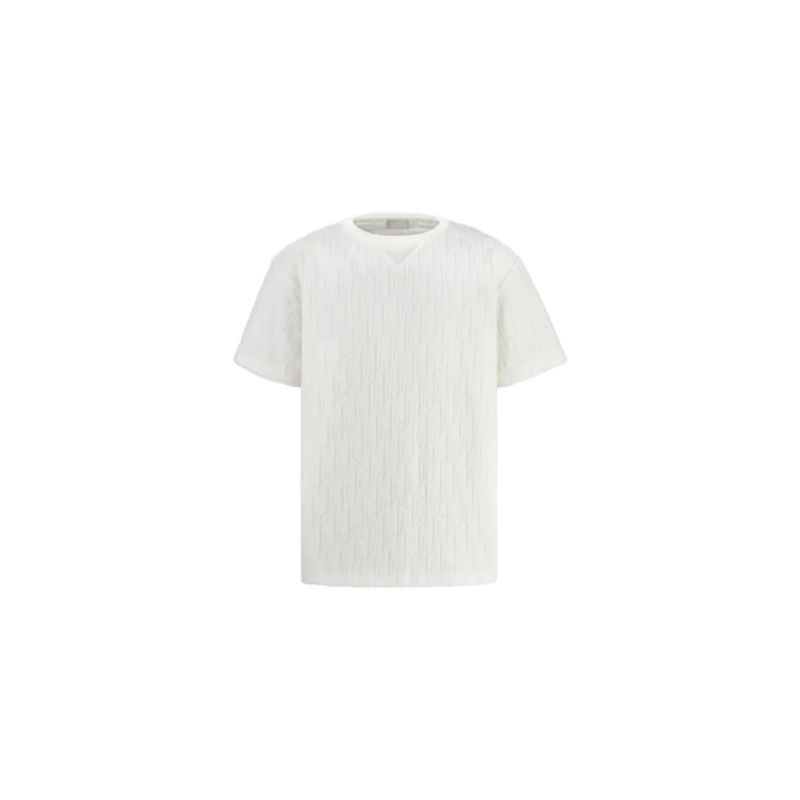 Dior Oblique Relaxed-Fit T-Shirt Off-White Terry Cotton Jacquard+Ksubi Jean #3050