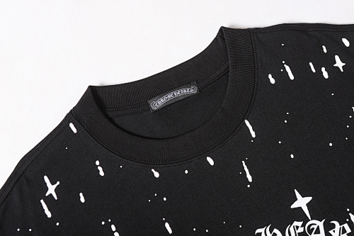 Chrome Hearts 25SS Meteor Shower Cross Short Sleeve T-Shirt Black/White