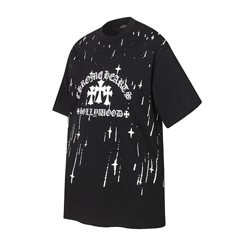 Chrome Hearts 25SS Meteor Shower Cross Short Sleeve T-Shirt Black/White