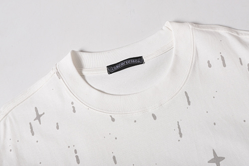 Chrome Hearts 25SS Meteor Shower Cross Short Sleeve T-Shirt Black/White