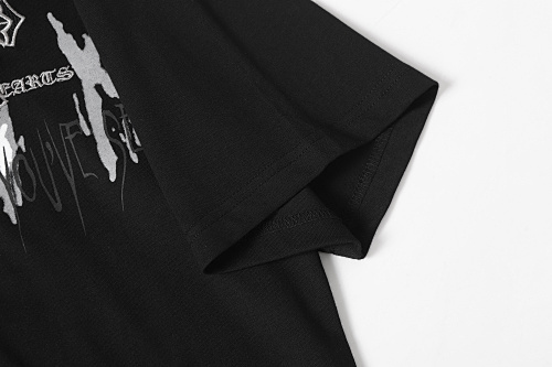 Chrome Hearts  Triple Cross Horseshoe Splatter Short Sleeve T-Shirt Black/White