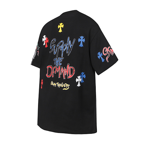Chrome Hearts Supply The Demand Short Sleeve T-Shirt Black/White