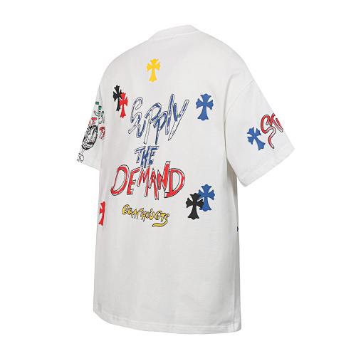 Chrome Hearts Supply The Demand Short Sleeve T-Shirt Black/White