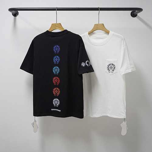 Chrome Hearts Vertical Multicolor Horseshoe T-Shirt Black/White