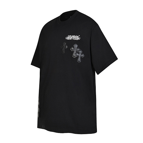 Chrome Hearts x Off-White NYC Cross Embroidered  Black/White