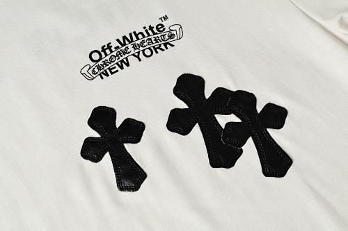 Chrome Hearts x Off-White NYC Cross Embroidered  Black/White