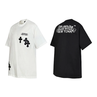Chrome Hearts x Off-White NYC Cross Embroidered  Black/White 01