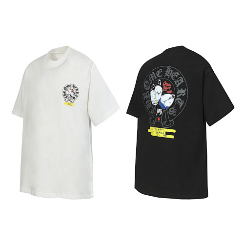 Chrome Hearts Matty Boy One Night In The Neon City Horseshoe Short Sleeve T-Shirt Black/White