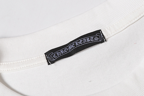 Chrome Hearts Horseshoe Straight Cross T-Shirt Black/White