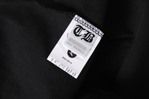 Chrome Hearts Horseshoe Straight Cross T-Shirt Black/White