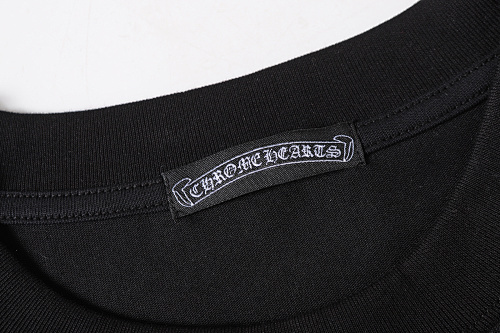 Chrome Hearts Horseshoe Straight Cross T-Shirt Black/White