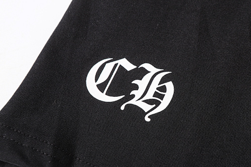 Chrome Hearts Horseshoe Straight Cross T-Shirt Black/White