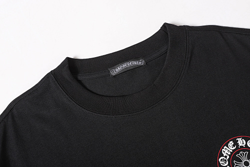 Chrome Hearts Horseshoe Straight Cross T-Shirt Black/White