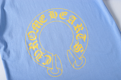 Chrome Hearts Horseshoe Short Sleeve T-Shirt Sky Blue