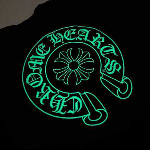 Chrome Hearts Glow-in-the-Dark Horseshoe Tee Black/White