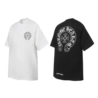 Chrome Hearts Glow-in-the-Dark Horseshoe Tee Black/White 01