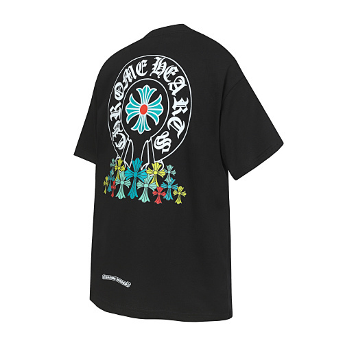 Chrome Hearts Colorful Crosses Horseshoe T-Shirt Black/White