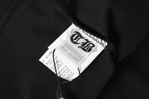  Chrome Hearts All Over Colorful Crosses Embroidered T-Shirt Black/White