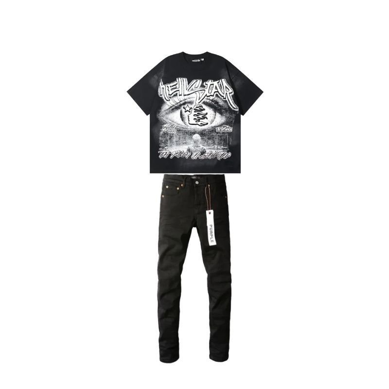 Hellstar-6732# + Purple Brand Fashion Men Jeans 4