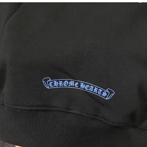 Chrome Hearts Blue Sanskrit Sleeve Zip Hoodie-79#