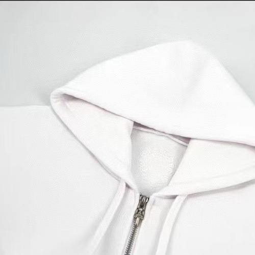 Chrome Hearts Blue Sanskrit Sleeve Zip Hoodie-79#