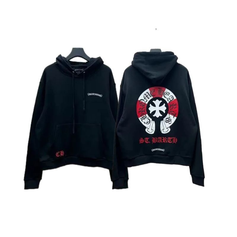 Chrome Hearts St. Barth Exclusive Horseshoe Pullover Hoodie-70#