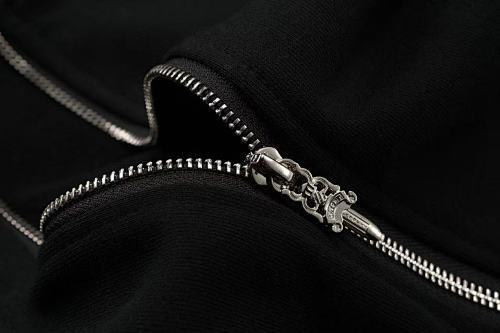 Chrome Hearts Blue Horseshoe Cross Zip Up Hoodie-66#