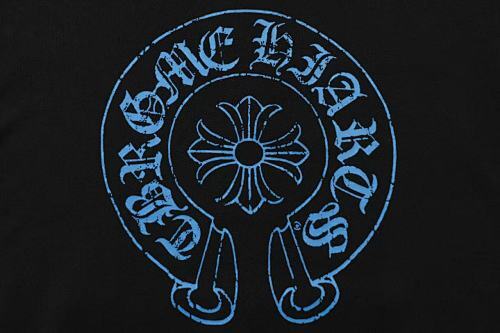 Chrome Hearts Blue Horseshoe Cross Zip Up Hoodie-66#