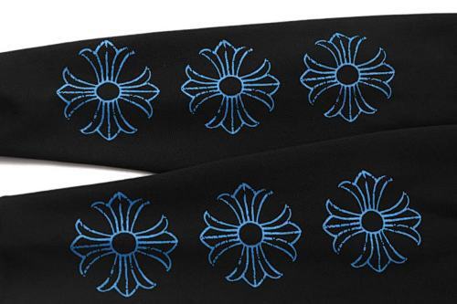 Chrome Hearts Blue Horseshoe Cross Zip Up Hoodie-66#