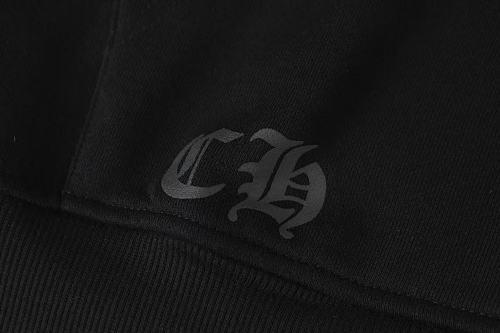 Chrome Hearts Gold Vertical Cross Zip Up Hoodie-58#