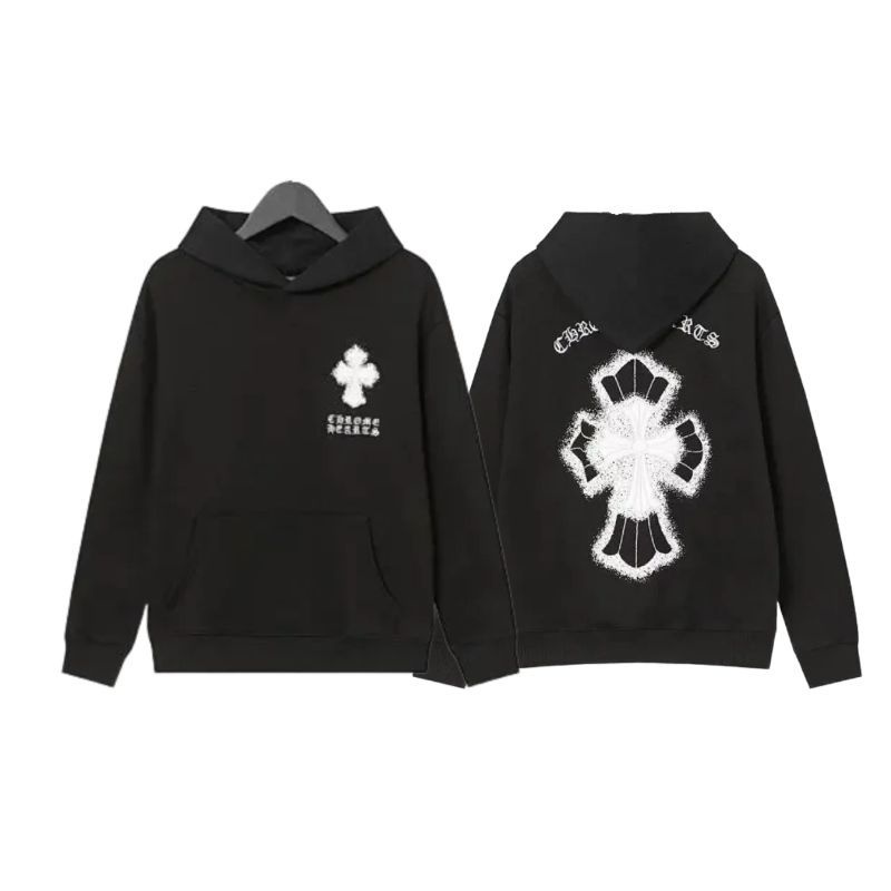 Chrome Hearts Fuzzy Cross Pullover Hoodie-76#